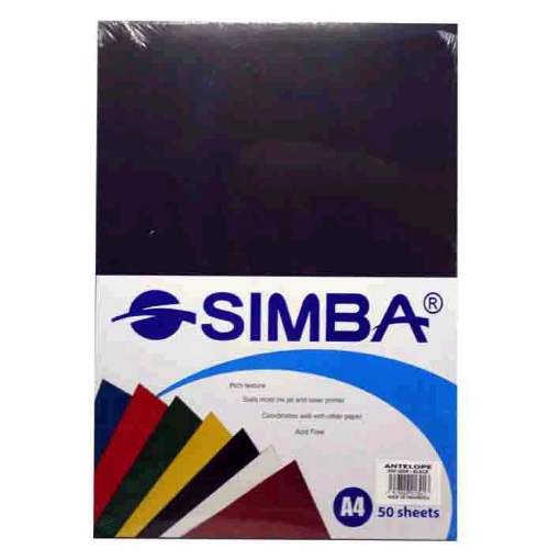 Picture of Marble Copy Paper Pack, Black A4 50 Sheets 200 gm - Simba