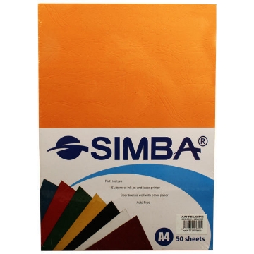 Picture of Orange Marble Copy Paper Pack 200gsm 50 Sheets A4 - Simba 