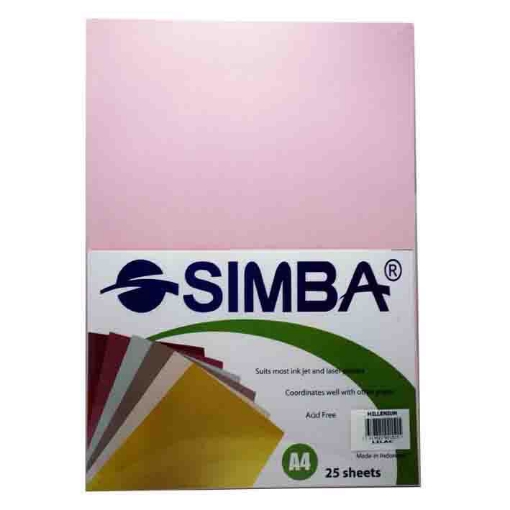 Picture of Photocopy Paper Pack, Pink 25 Sheets A4 - Simba 