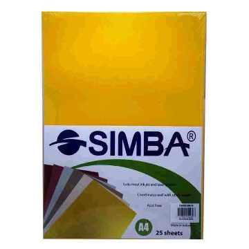 Picture of Color Striped Photocopy Paper Pack, 25 Sheets 210 gm - Simba sunshine