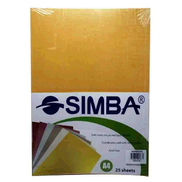 Picture of Colored Copy Paper Pack 210 gm 25 Sheets A4 - Simba