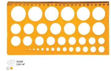 Picture of Circles template ruler 36/1 Honey Color - Ark