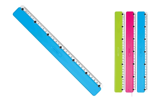 Picture of Plastic ruler Aluminum Edge 30 Cm Keyroad Model KR971329