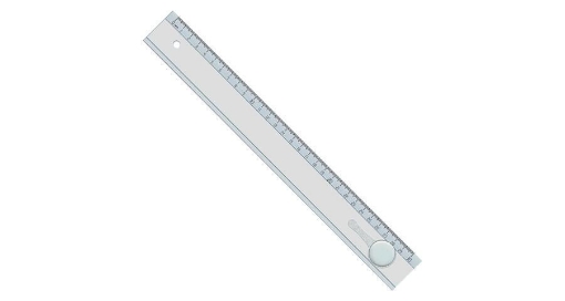 Picture of  Transparent Plastic Ruler 30 cm with Lens - Ark P179