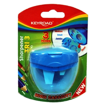 Picture of Sharpener Plastic 3 holes + metal blade, KeyRoad Model KR971425