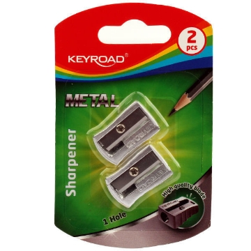 Picture of   Sharpener Metal 2/Card with steel blade high quality, Keyroad, Model KR970531.