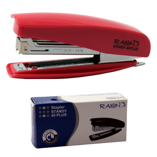 Picture of Red Metal Office Stapler - Raion Standy 45 plus