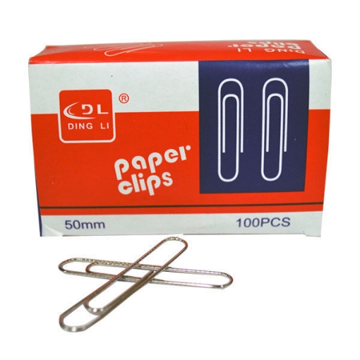 Picture of Paper Clips Box 100 Pieces 50 mm - Ding LI