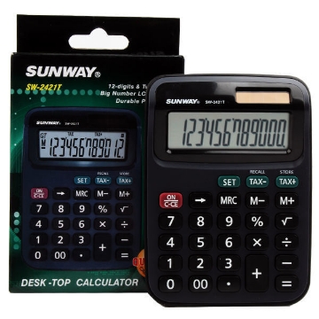 Picture of Calculator desktop 12 digits Sunway model SW2421T