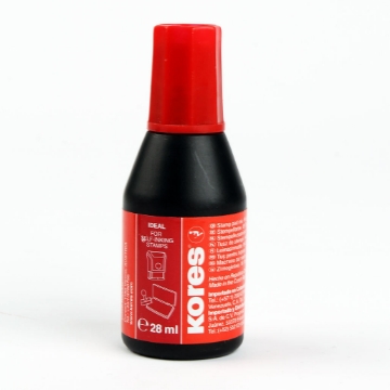 Picture of Stamp Ink, 28 ml Red, Kores Model 71328