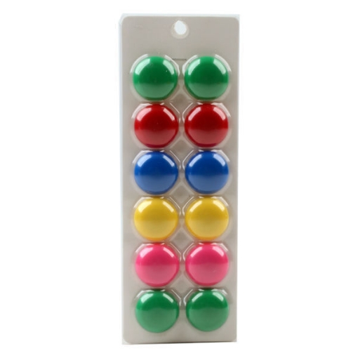 Bild von Runder Whiteboard-Magnet Simba XMS-D3, 3 cm, 12 Stück/Karte