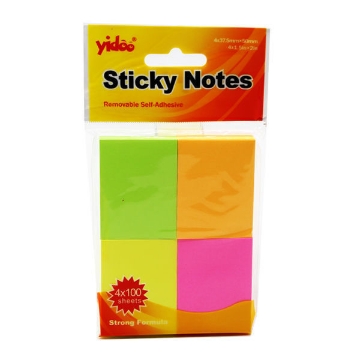 Picture of Sticky Note Self-Adhesive 37.5x50mm 5 Colors 300 Sheets - Yidoo Y044K