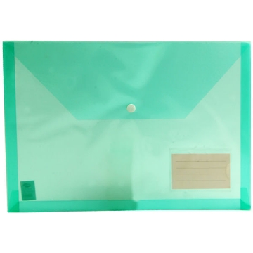 Picture of Transparent Green Plastic Capsule Folder with Pocket A4 - Simba FC1023