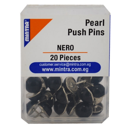 Picture of Black Pearl Push Pins 20 Pieces - Mintra 95653