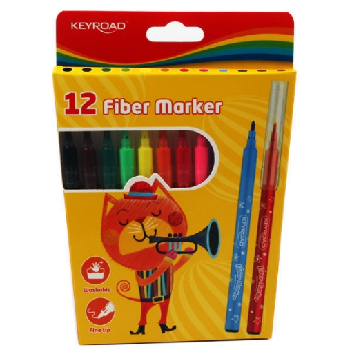 Picture of Marker colors, 12 color, washable keyroad Model KR971587