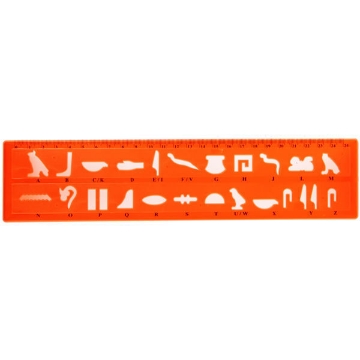 Picture of Plastic ruler 25 cm pharaonic shapes