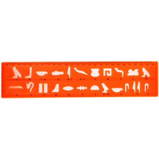 Picture of Plastic ruler 25 cm pharaonic shapes