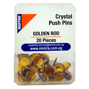 Picture of Crystal Push Pin 20 Pieces Golden Rod 10 - Mintra 956