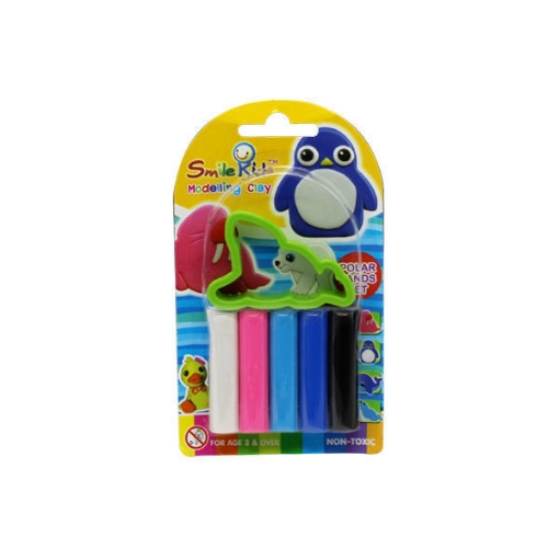 Picture of 5 Color Modeling Clay Card + Toy 60 gm - Smile Kids BLC- 60/DN