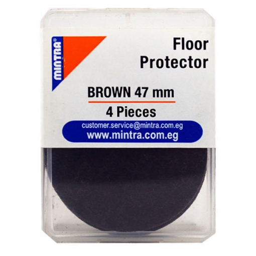 Bild von Runder doppelseitiger Bodenschutz 4,7 cm braun - Mintra