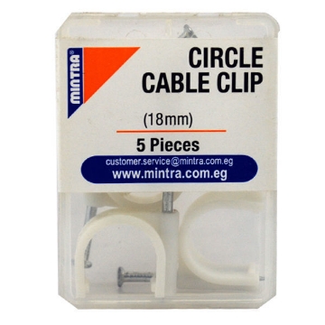 Picture of F18 Round Plastic Cable Clips Pack, 5 Pieces - Mintra 94460