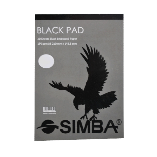 Picture of Sketch Pad 20 Sheets, Black Color 190 gm A5 - Simba