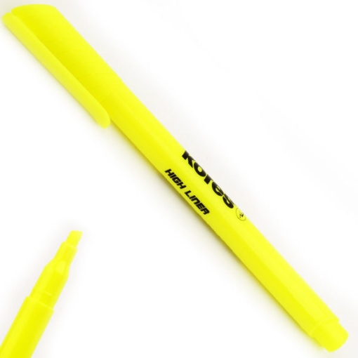 Picture of Highlighter fine- tip yellow kores Model 36201