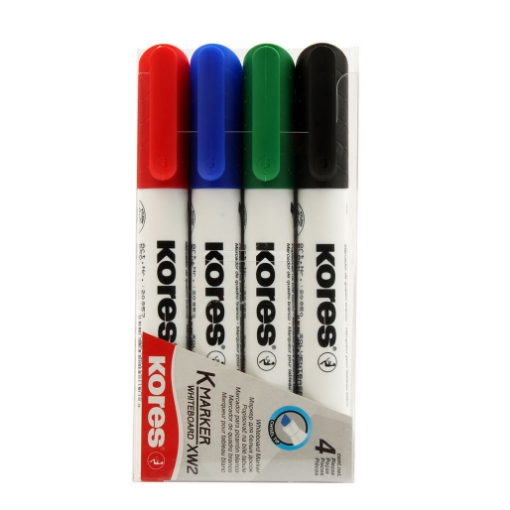 Picture of Whiteboard marker 4 colors set KORES 20845