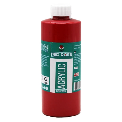 Picture of Acrylic Color Bottle 500 ml Red - Red Rose