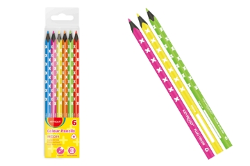 Picture of Neon Wooden Pencils, Triangle, 6 Colors, Keyroad Model KR971870