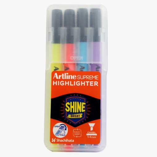 Picture of Set of 4 Light Highlighter Pens - Art Line