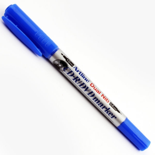 Picture of ARTLINE CD MARKER DUAL TIP 1 MM + 0.4 MM BLUE MODEL EK-841T