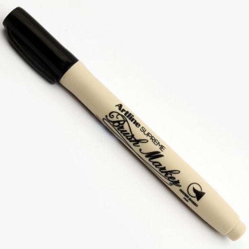 Picture of Brush Marker Black Fine Tip– Art Line 