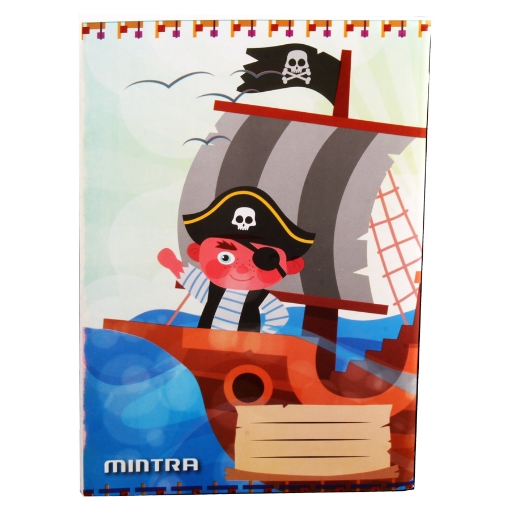 Imagen de Cuaderno Grapado Escolar, 80 Hojas, Páginas Lisas y Rayadas, Cubierta Acolchada - Mintra