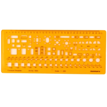 Picture of Furniture Template 1:200 Orange - Isomars M 1854