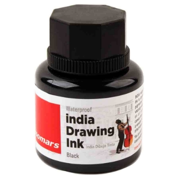 Picture of Drawing ink bottle black Indian Waterproof 35 ml isomars model IWD35BK