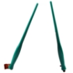 Picture of Set of 2 Oblique Pen Holders Green Plastic * Brass – Isomars DP690