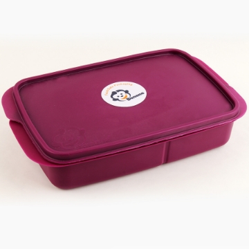 Picture of Divided Lunch Box 1 Liter Purple - Banana