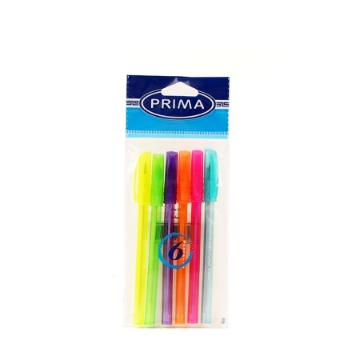 Picture of Set of 6 phosphorescent pens - Prima