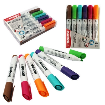 Picture of Whiteboard markers SET 6 COLORS XW2 KORES 20803