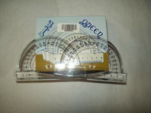 Picture of 180-Degree Plastic Protractor, 5 Grams, 0.7 * 6.6 * 10.6 cm, Transparent - Prima 1001