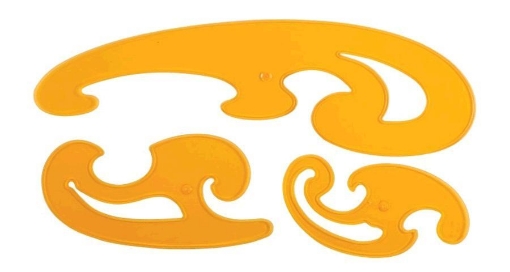 Picture of French Curve Set, Honey Color, 3 Pieces - Ark 028