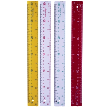 Picture of Transparent Plastic Ruler 30 cm Multicolor - Ark 617