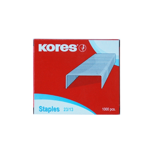 Picture of Stapler staples - Stainless Steel 23/13  Red box 1000 Staples Kores Model 43114