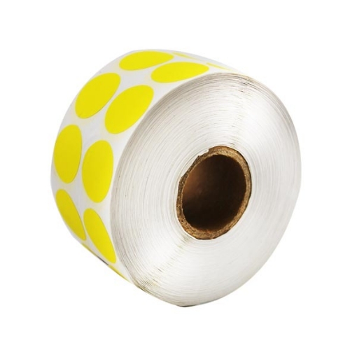 Picture of Decorative Sticker Roll Round Shape 20 mm Yellow color - Tanex 2500