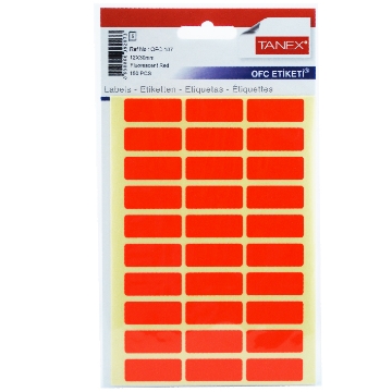 Picture of Orange Office labels, 5 Sheets A5, 30 Rectangles\ Sheet 17 x 12 mm - Tanex OFC-107