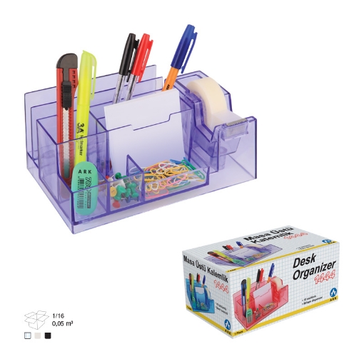 Picture of Desk organizer, Transparent Plastic - Ark 1444