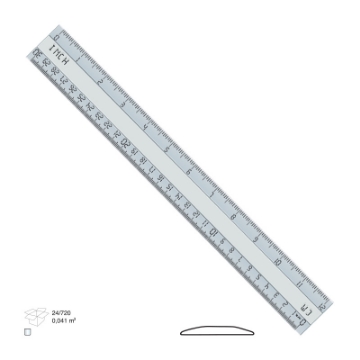 Picture of Transparent Plastic Ruler 30 cm - Ark 570