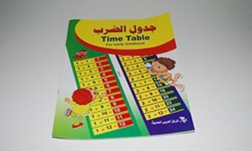 Picture of جدول الضرب عربي وإنجليزي كبير 