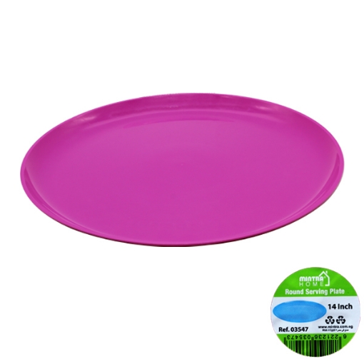 图片 塑料圆形上菜盘 fuchsia 14 英寸 - Mintra Home 03547